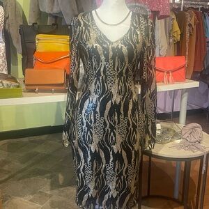 Elegant Black and Gold Sequin Dress